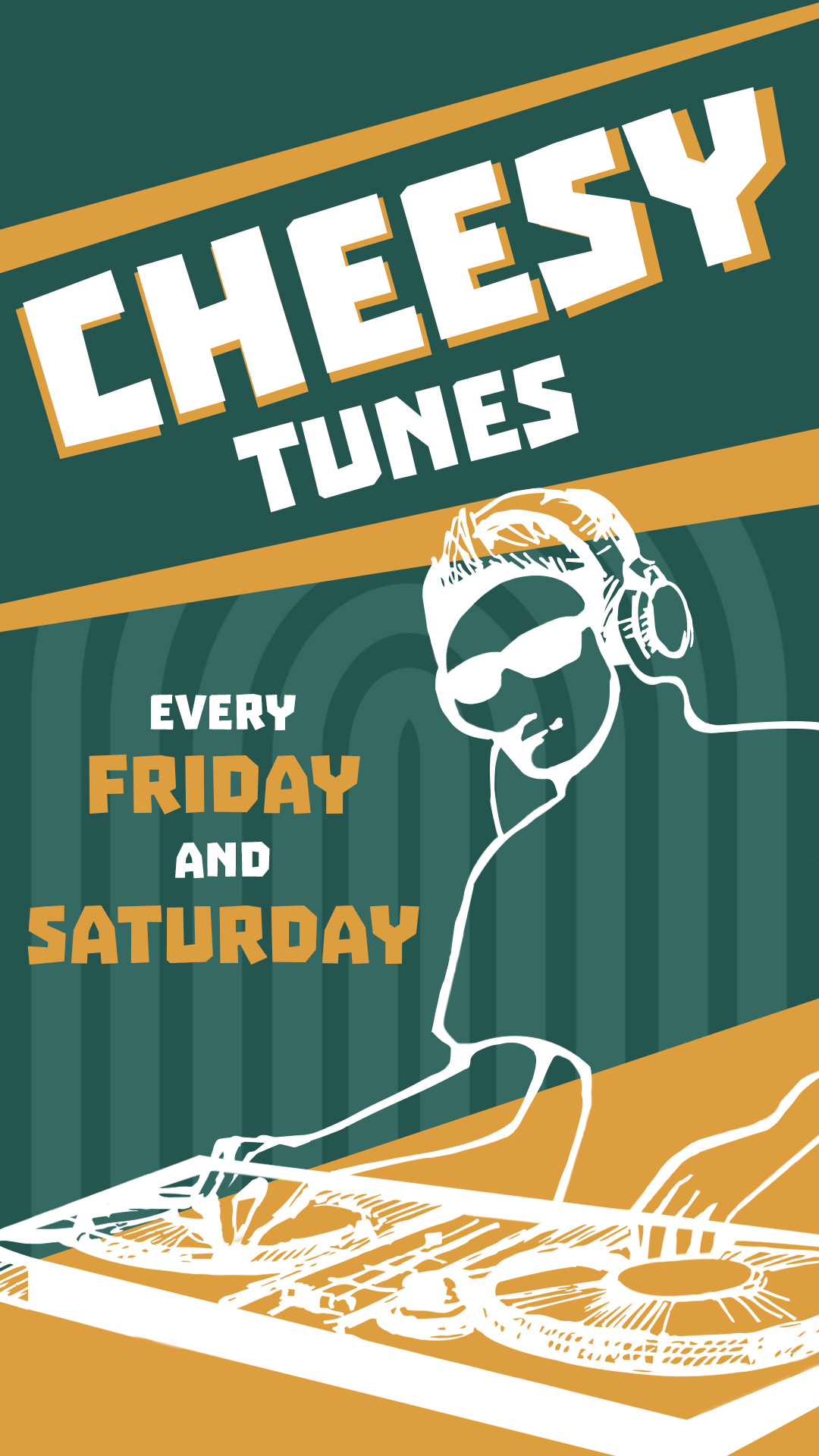 Cheesy tunes st Friday & Saturday_square formaat