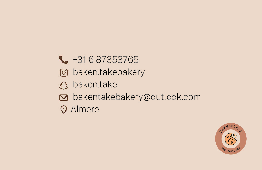BAKE N' TAKE - Business card