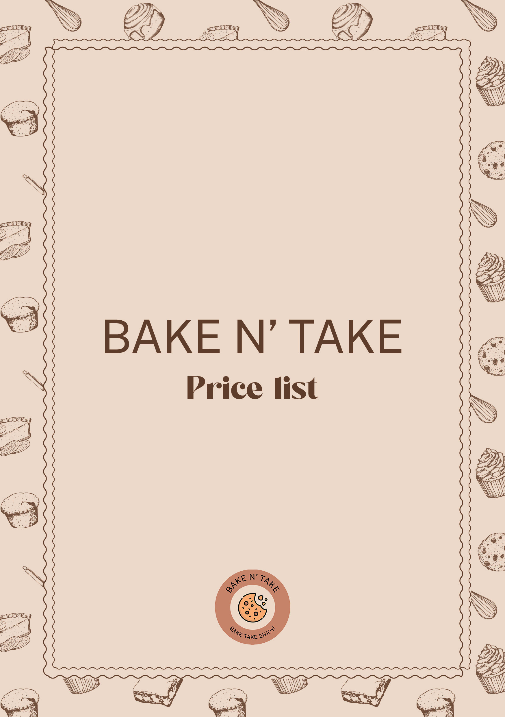 Pricelist - BAKE N' TAKE A5